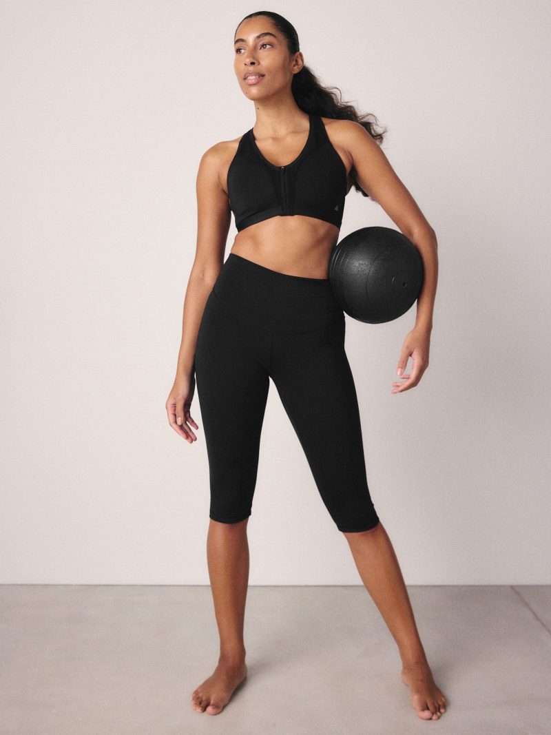 Leqinhk474556 Black Tummy Control ed Dry Tech Cropped Sculpting Leggings
