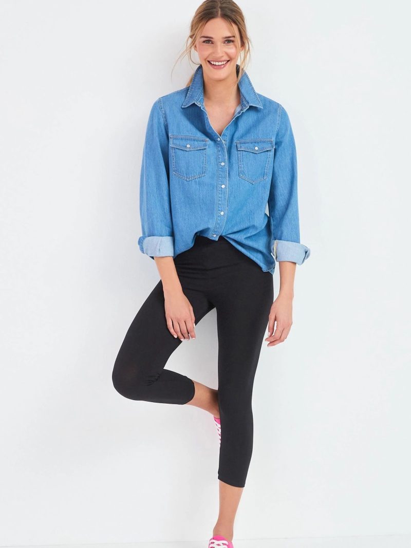 Leqinhk474549 Black Cropped Leggings - Image 2