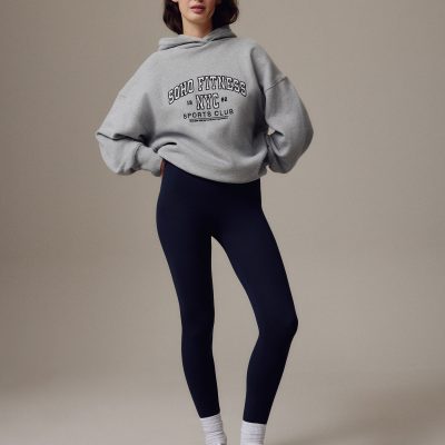 Leqinhk474561 Navy Blue Full Length Leggings