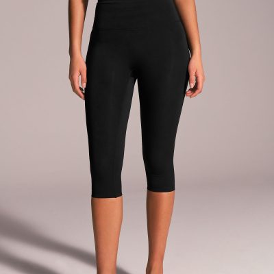 Leqinhk474555 Black Active Power Capri Leggings