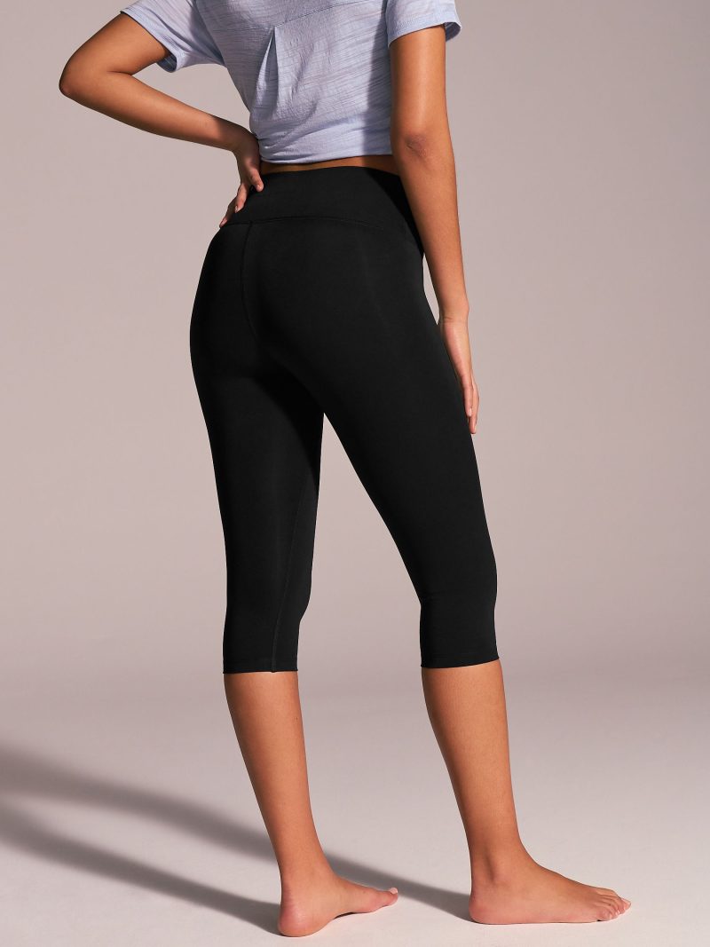 Leqinhk474555 Black Active Power Capri Leggings - Image 3