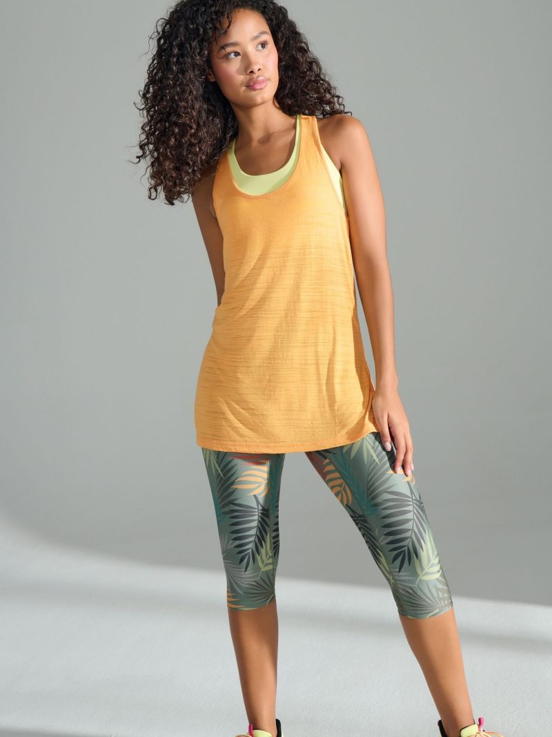 Leqinhk474527 Orange Active Lightweight Longline Vest - Image 2