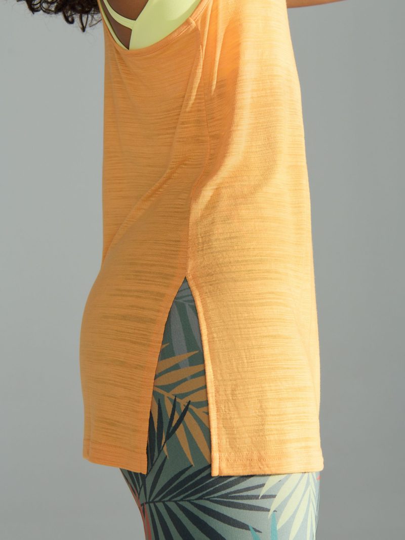 Leqinhk474527 Orange Active Lightweight Longline Vest - Image 4