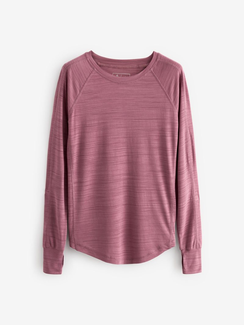 Leqinhk474538 Pink Active Lightweight Long Sleeve Top - Image 5